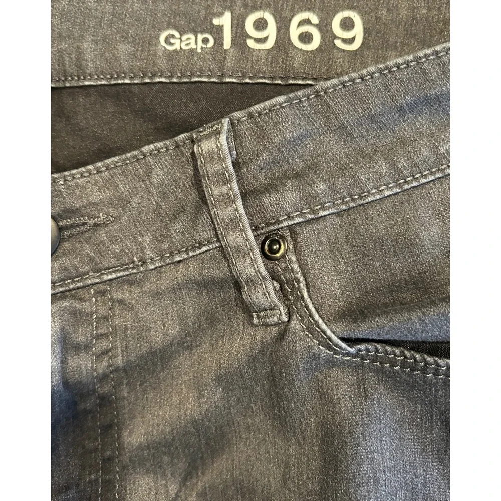 Gap 1969 Perfect Boot Jeans Womens 30/10r Dark Gray Charcoal Stretch Bootcut Y2K